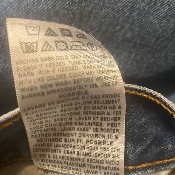 LEVI’S 501‎ Button Fly Men’s Blue Straight Jeans Size 40X32 HAND MEASURES 36X28 - Picture 10 of 12